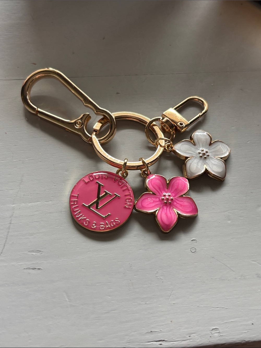 Louis Vuitton zipper pull keychain
